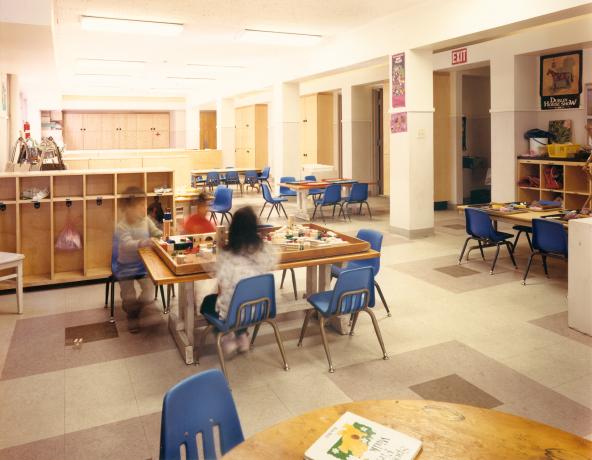 Interior image of neighborhood center preschool room