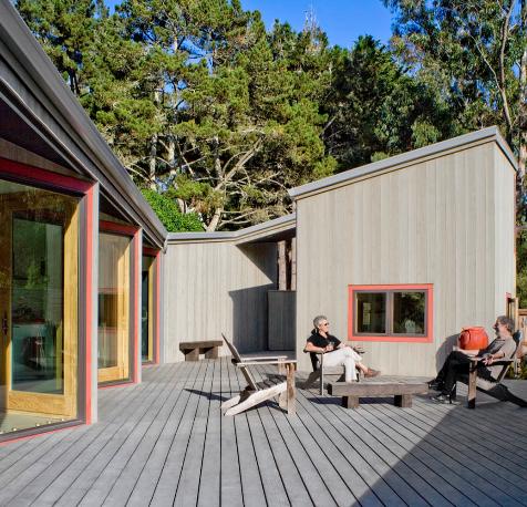 Photo of completed deck and main room entrance