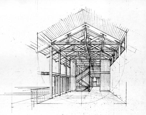 House One interior rendering