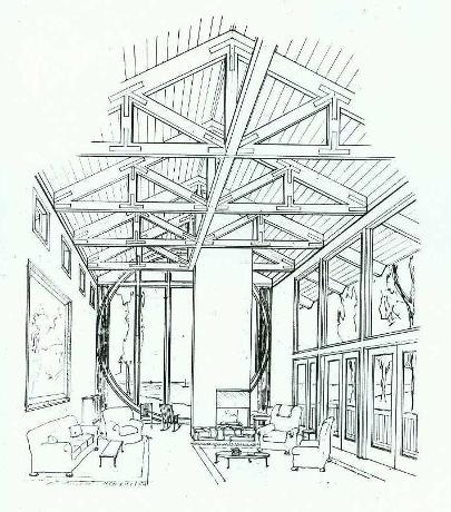 House One interior rendering