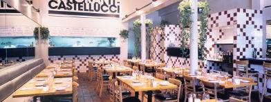 Interior photo of completed restaurant space