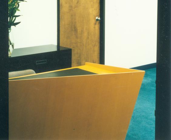 Photo of receptionist's desk